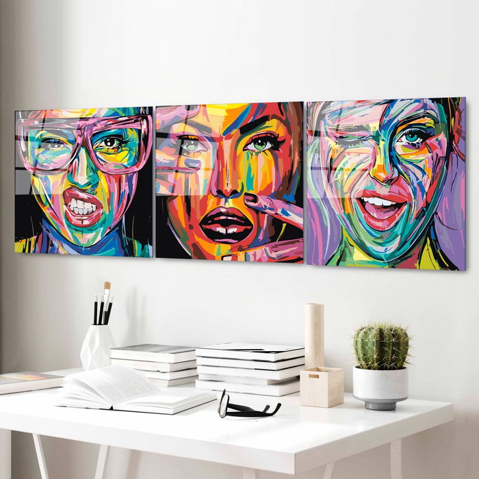 Wallity Cuadro Decorativo de Vidrio Templado Multicolor 50 x 50 cm Wallity Cuadro Decorativo de Vidrio Templado Multicolor 50 x 50 cm